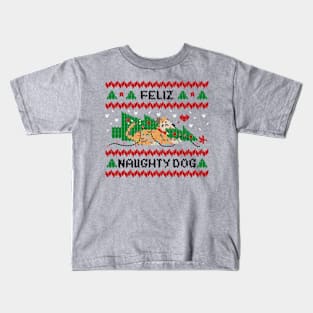 Feliz Naughty Dog - Greyhound Kids T-Shirt